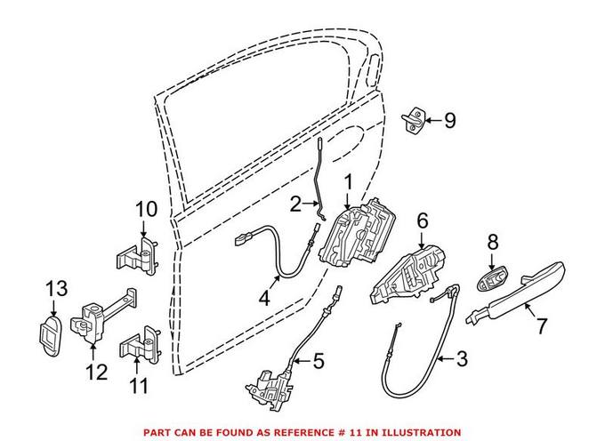 BMW Door Hinge = Rear Passenger Side Lower 41527420098